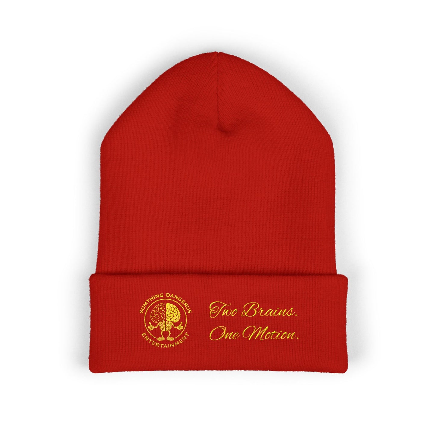 Embroidered Gold - (S.D.E) Beanie