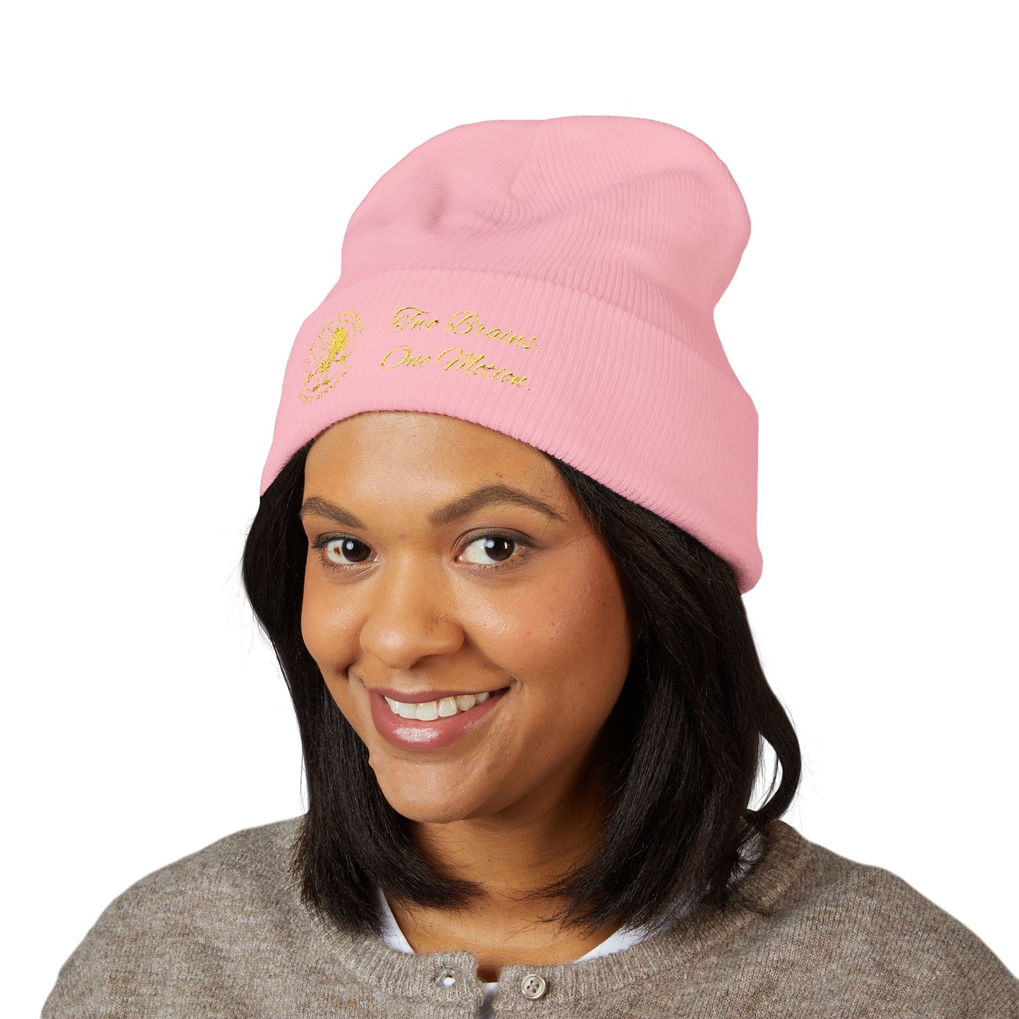 Embroidered Gold - (S.D.E) Beanie