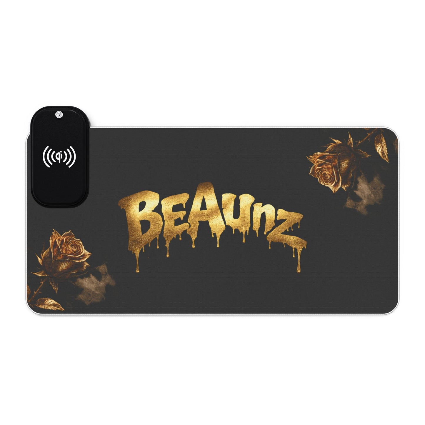 LED Mouse Pad — Gold-Rose "BEAUnz" Design
