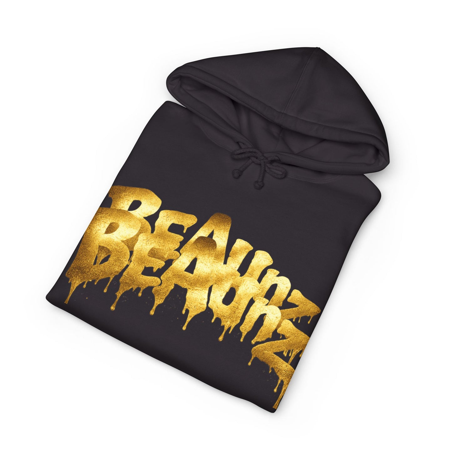 BEAUnz Yard | Gold Drip Hoodie | Rose & Bone Graphic