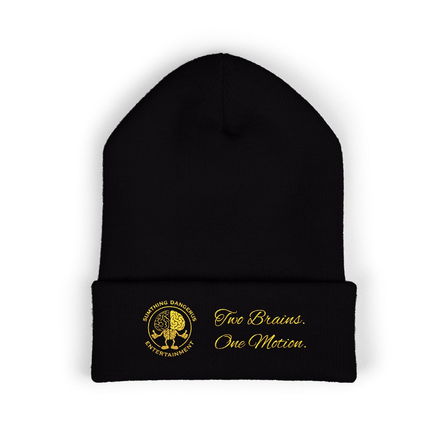 Embroidered Gold - (S.D.E) Beanie