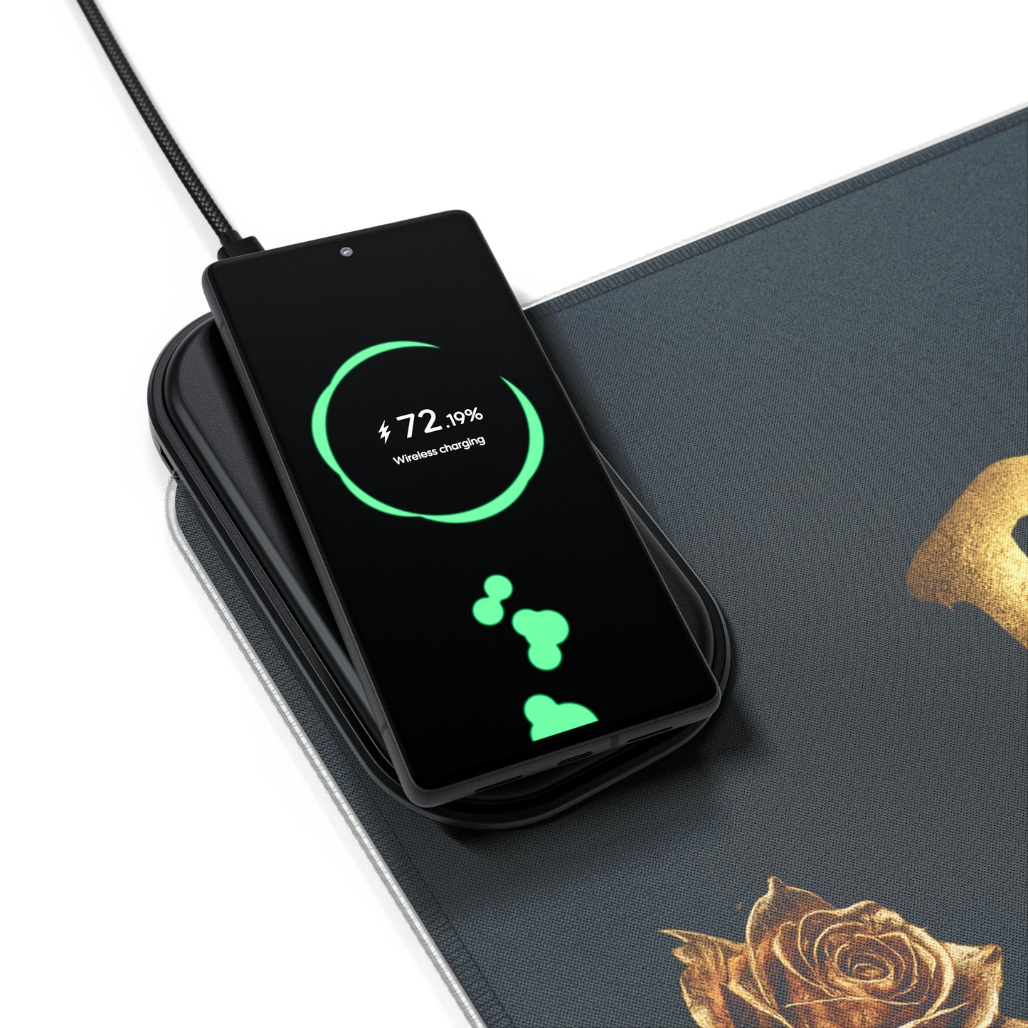 LED Mouse Pad — Gold-Rose "BEAUnz" Design