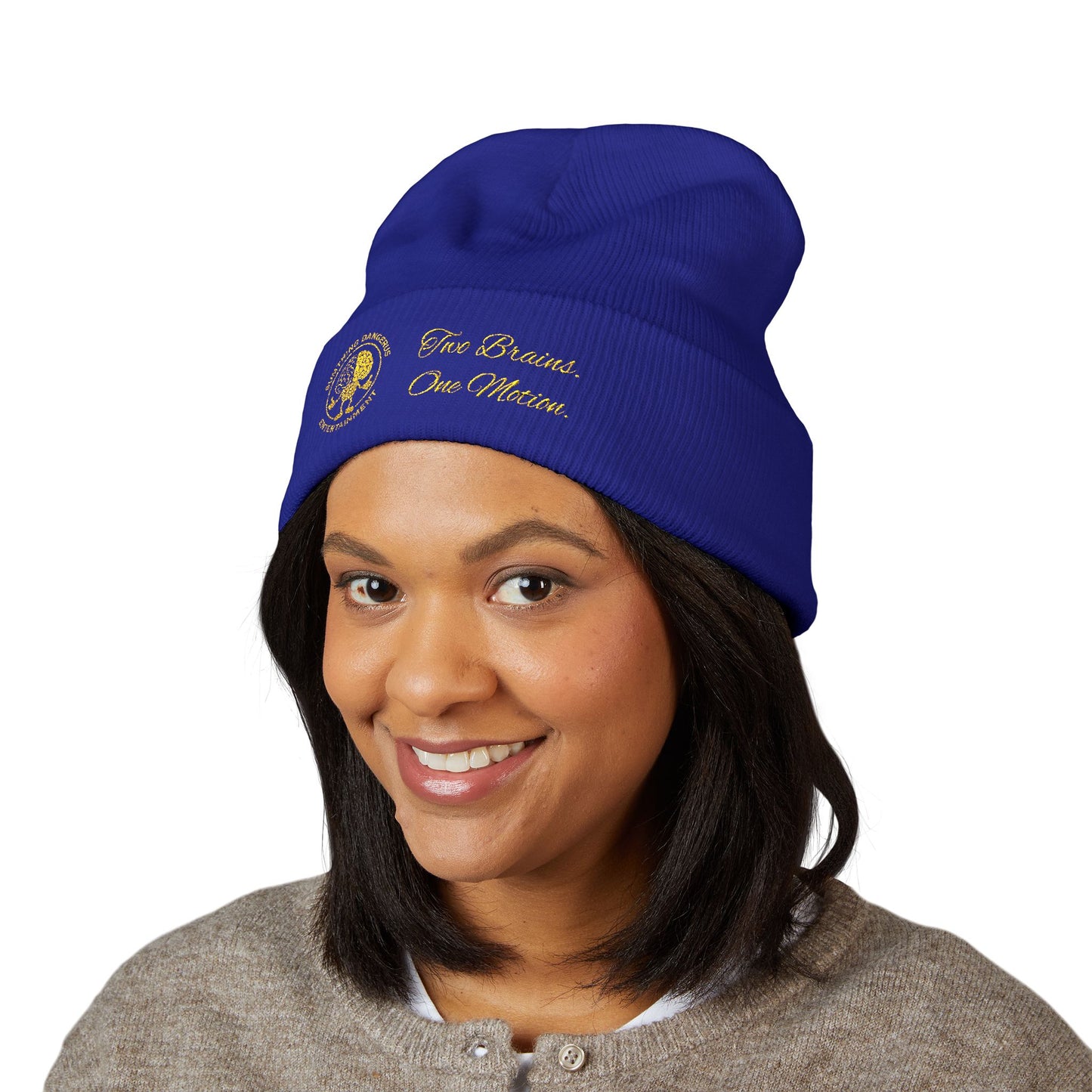 Embroidered Gold - (S.D.E) Beanie