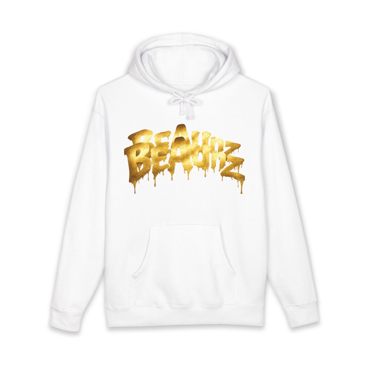 BEAUnz Yard | Gold Drip Hoodie | Rose & Bone Graphic