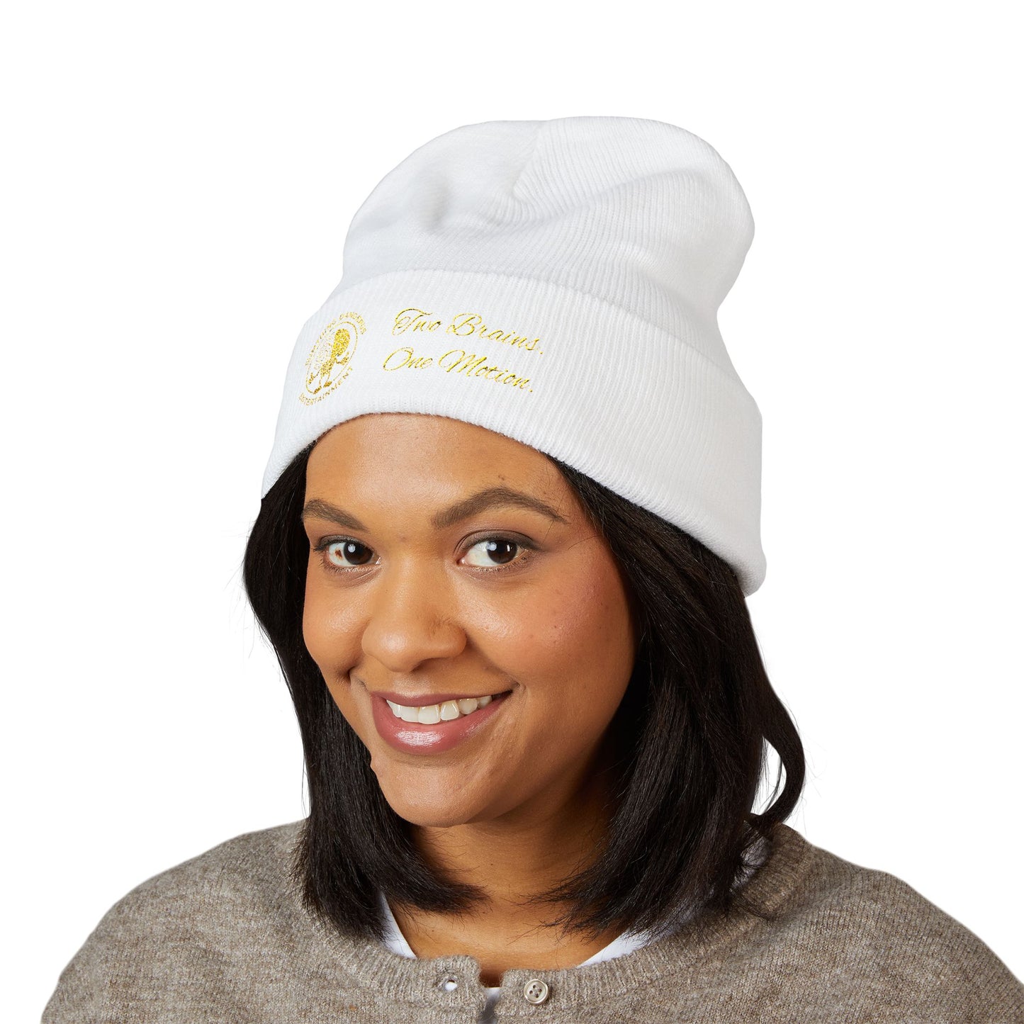 Embroidered Gold - (S.D.E) Beanie
